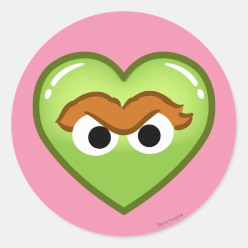 Oscar Heart Classic Round Sticker