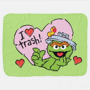Oscar "I Love Trash" Valentine Baby Blanket