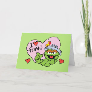 Oscar "I Love Trash" Valentine Holiday Card