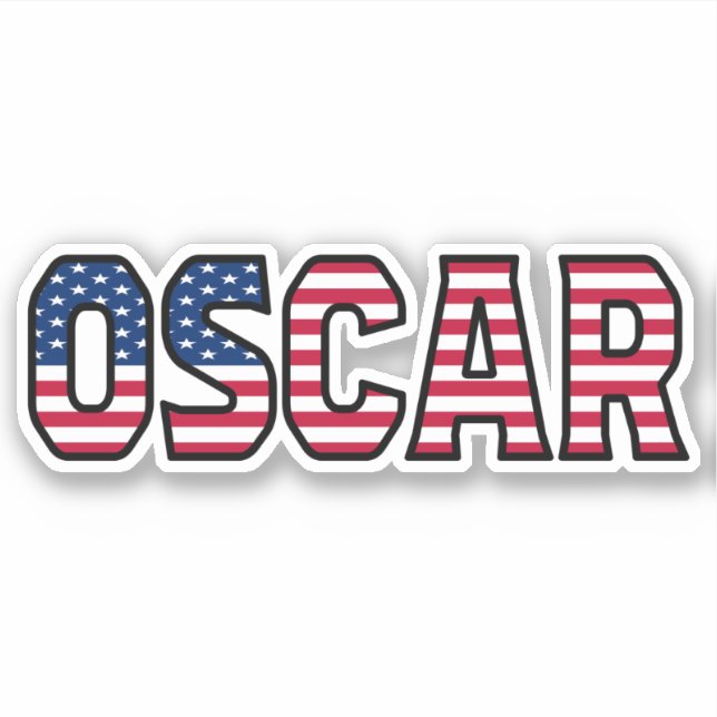 Oscar Name First Name USA Sticker Stickerset (Front)