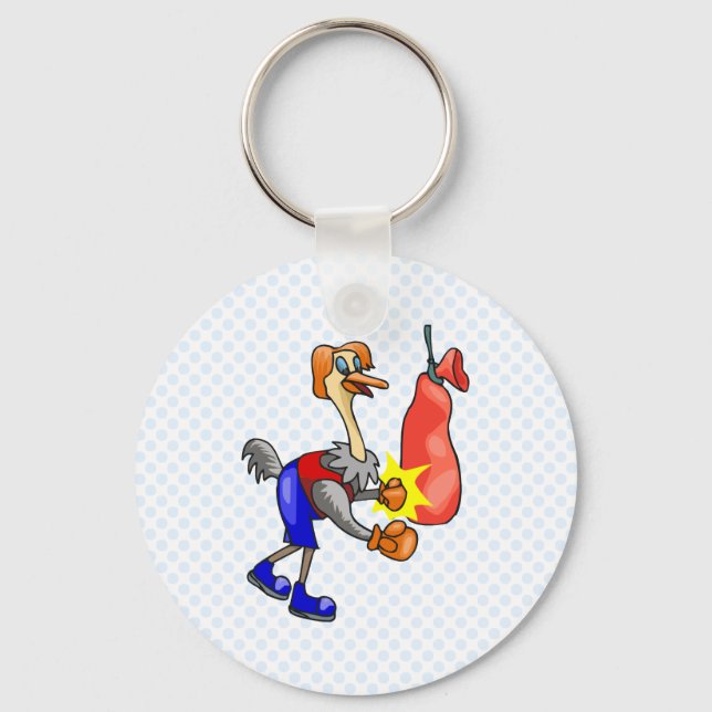 Oscar Ostrich Keychain (Front)