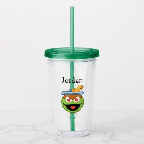 Oscar Smiling Face with Heart_Shaped Eyes Acrylic Tumbler