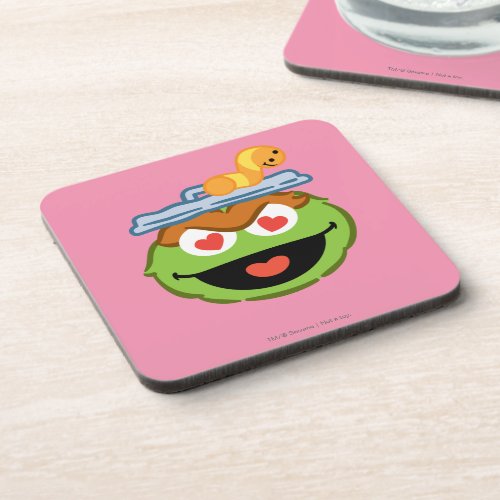 Oscar Smiling Face with Heart_Shaped Eyes Drink Coaster