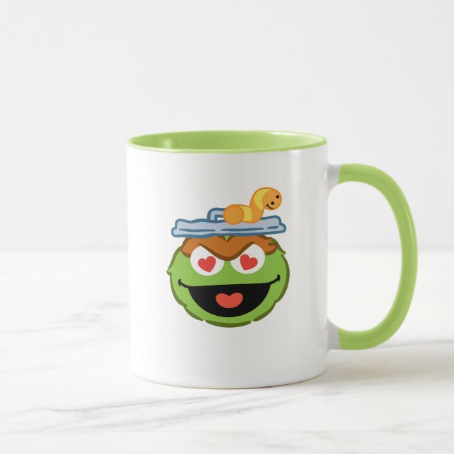 Oscar Smiling Face with Heart-Shaped Eyes Mug (Right)