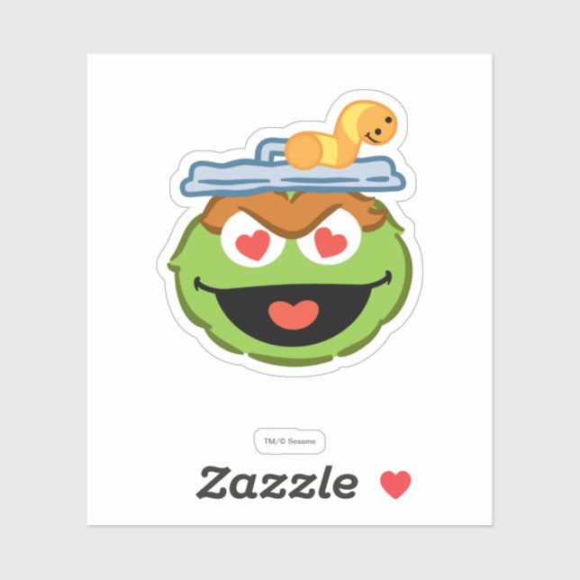 Oscar Smiling Face with Heart-Shaped Eyes Sticker (Sheet)