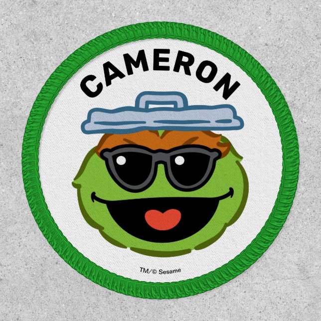 Oscar Smiling Face with Sunglasses Patch (Front)