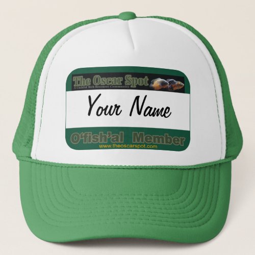 Oscar Spot Ofishal Name Tag Template Trucker Hat
