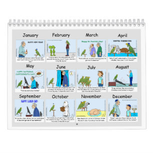 Oscar the Cartoon Parrot 2024 Calendar