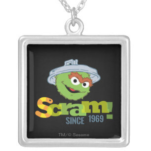 Oscar the Grouch 1969 Silver Plated Necklace