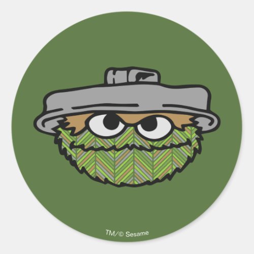 Oscar the Grouch  80s Throwback Classic Round Sticker