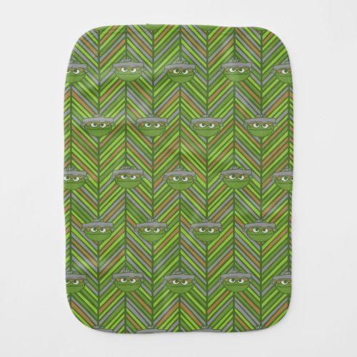 Oscar the Grouch  80s Throwback Pattern Baby Burp Cloth