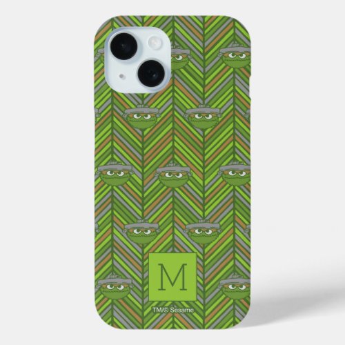 Oscar the Grouch  80s Throwback Pattern iPhone 15 Case