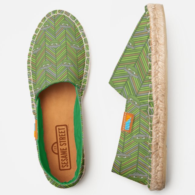 Oscar the Grouch | 80's Throwback Pattern Espadrilles (Side)