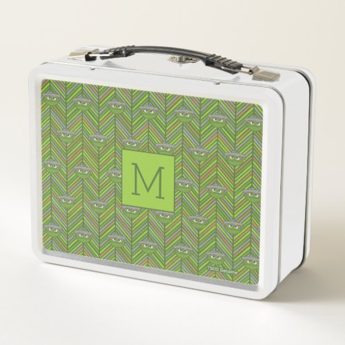 Oscar the Grouch  80s Throwback Pattern Metal Lunch Box