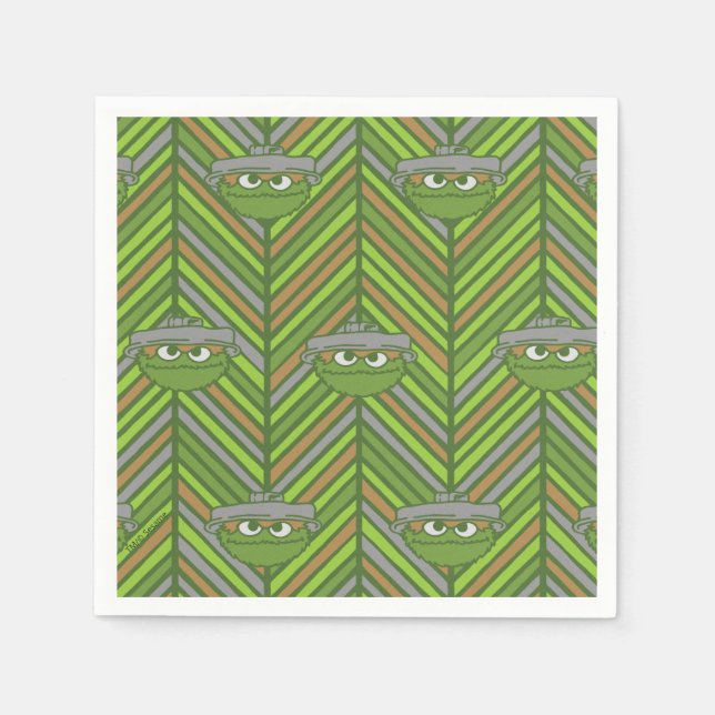Oscar the Grouch | 80's Throwback Pattern Napkins (Front)