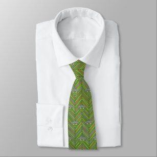 Oscar the Grouch   80's Throwback Pattern Neck Tie
