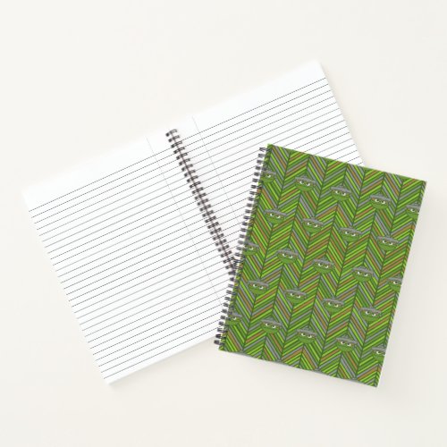 Oscar the Grouch  80s Throwback Pattern Notebook