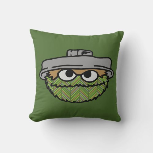 Oscar the Grouch  80s Throwback Throw Pillow