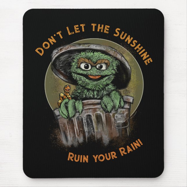 Oscar the Grouch and Slimey Quote Graphic Mouse Pad (Front)