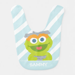 Oscar the Grouch Baby   Add Your Name Bib