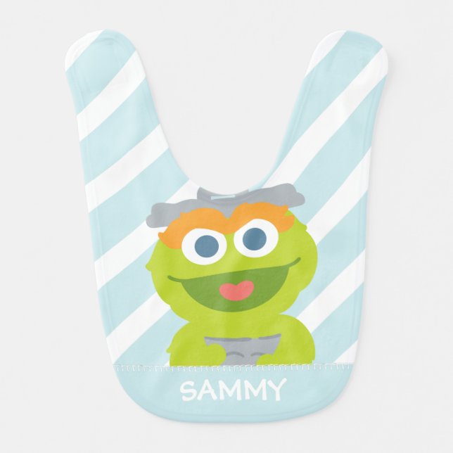Oscar the Grouch Baby | Add Your Name Bib (Front)