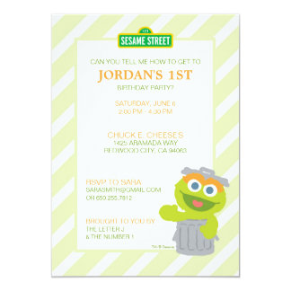 Oscar the Grouch Baby Birthday Card