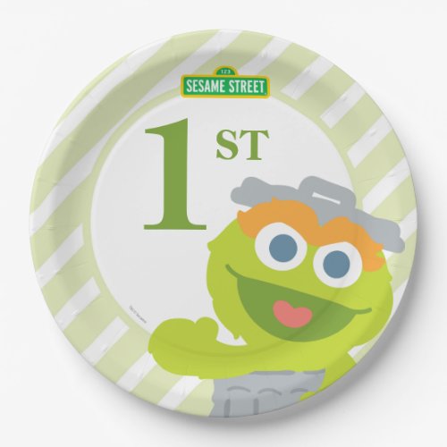 Oscar the Grouch Baby Birthday Paper Plates