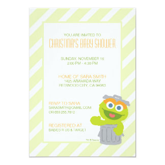 Oscar the Grouch Baby Shower Invite