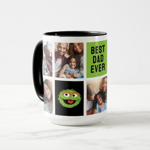 Oscar the Grouch  Best Dad Photo Collage Mug