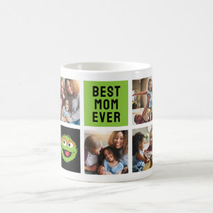 Oscar the Grouch Best Mom Photo Collage Coffee Mug
