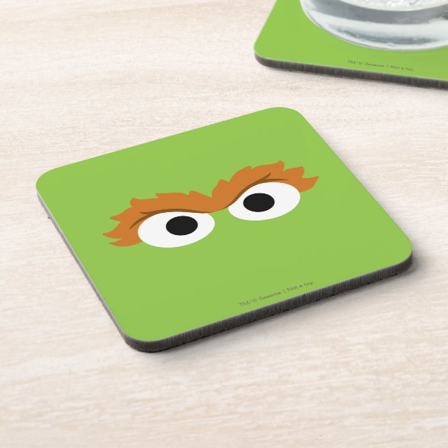 Oscar the Grouch Big Face Coaster (Left Side)