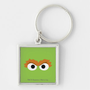 Oscar the Grouch Big Face Keychain