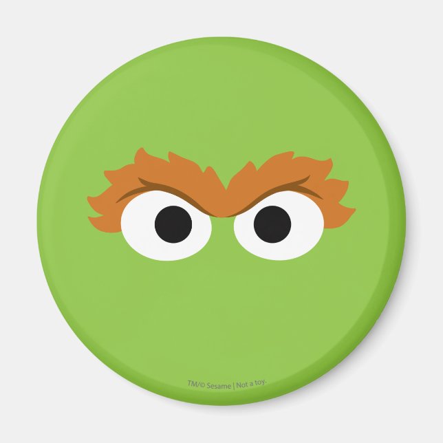 Oscar the Grouch Big Face Magnet (Front)