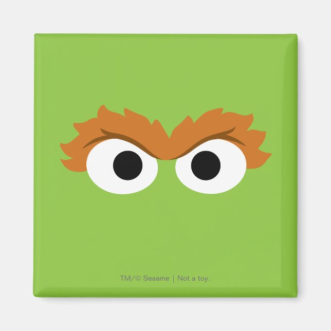 Oscar the Grouch Big Face Magnet (Front)