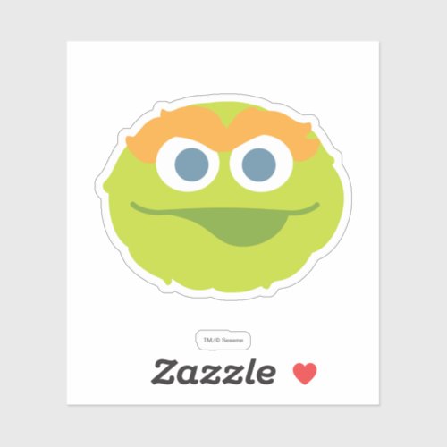 Oscar the Grouch Big Face Sticker