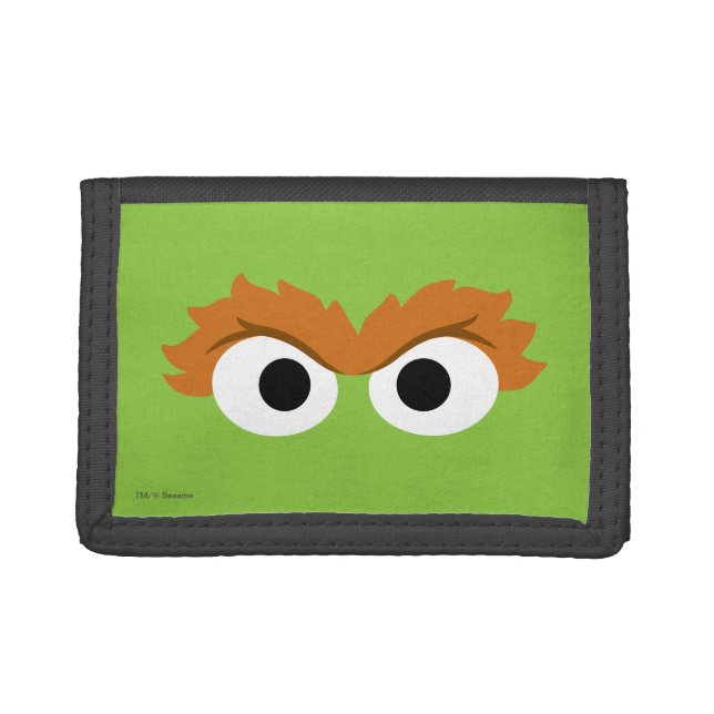 Oscar the Grouch Big Face Tri-fold Wallet (Front)