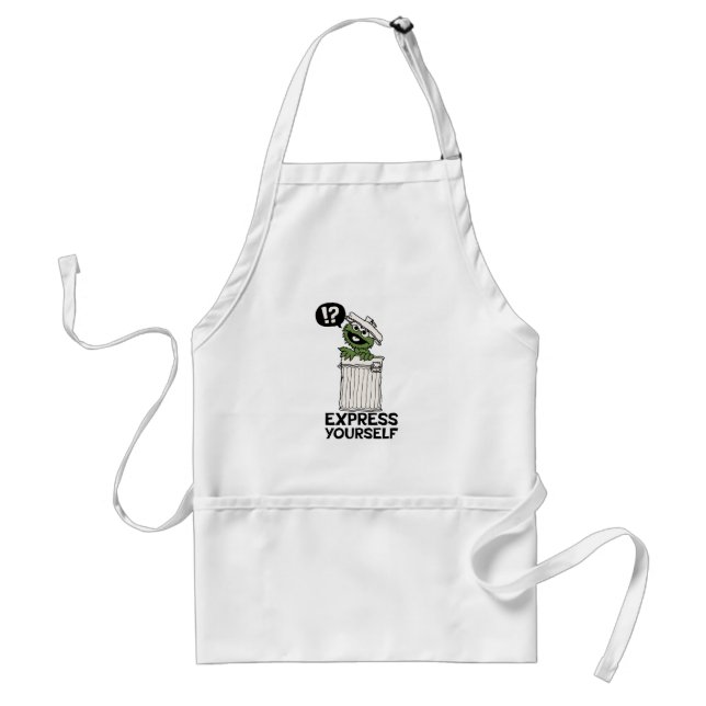 Oscar the Grouch Express Yourself Adult Apron (Front)