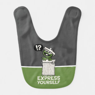 Oscar the Grouch Express Yourself Baby Bib