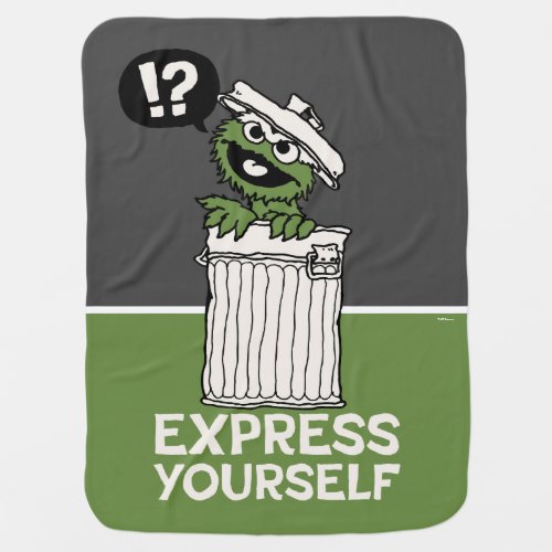 Oscar the Grouch Express Yourself Baby Blanket