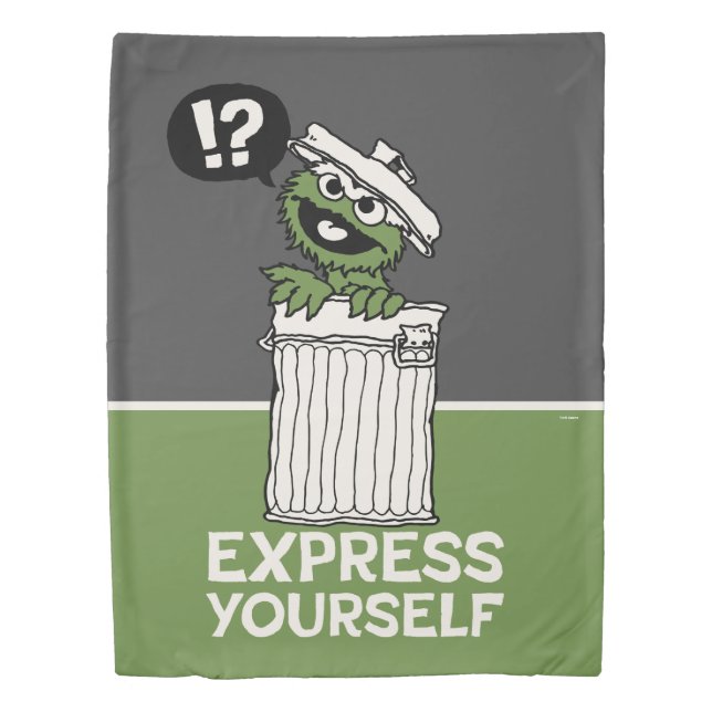 Oscar the Grouch Express Yourself Duvet Cover (Front)