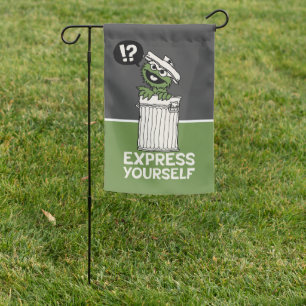 Oscar the Grouch Express Yourself Garden Flag