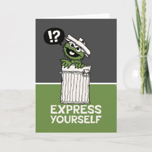 Oscar the Grouch Express Yourself Holiday Card