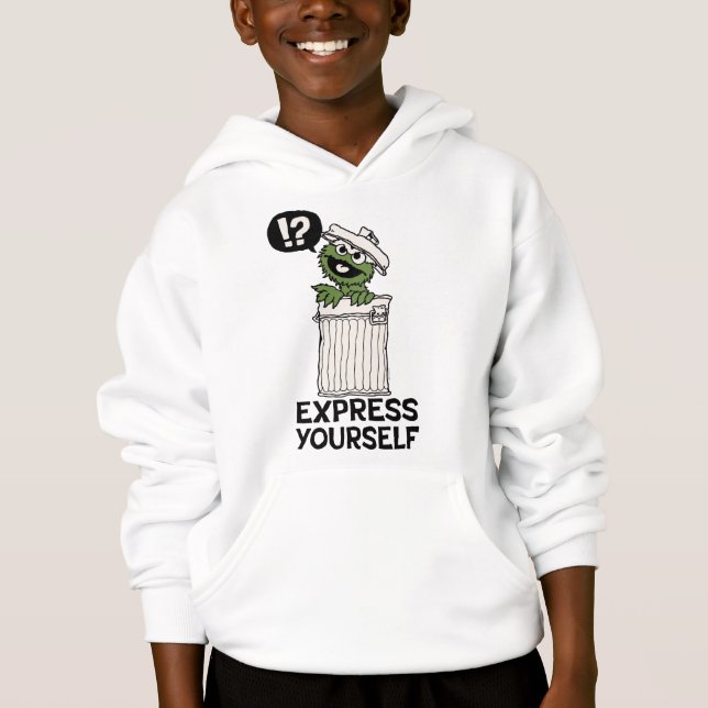 Oscar the Grouch Express Yourself Hoodie (Front)