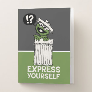 Oscar the Grouch Express Yourself Pocket Folder