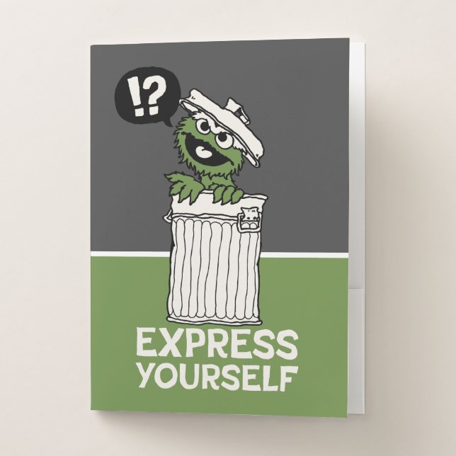 Oscar the Grouch Express Yourself Pocket Folder (Front)