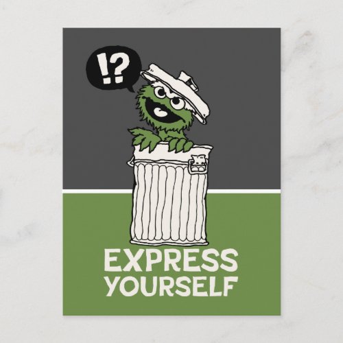 Oscar the Grouch Express Yourself Postcard