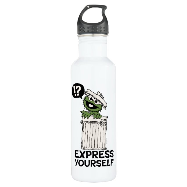 Oscar the Grouch Express Yourself Stainless Steel Water Bottle (Front)