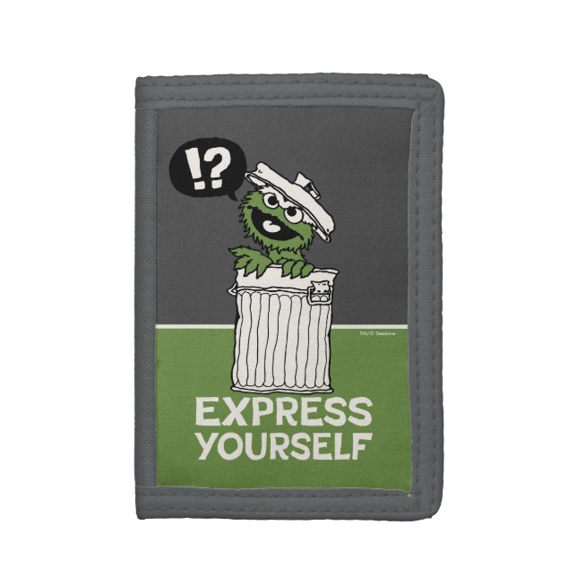 Oscar the Grouch Express Yourself Trifold Wallet (Front Vertical)