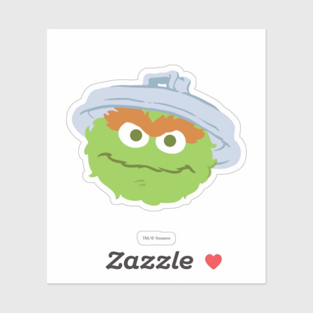 Oscar the Grouch Face Sticker (Sheet)