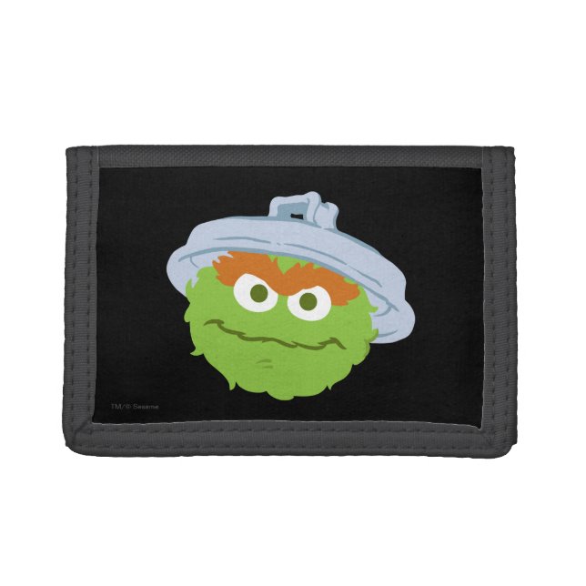 Oscar the Grouch Face Trifold Wallet (Front)